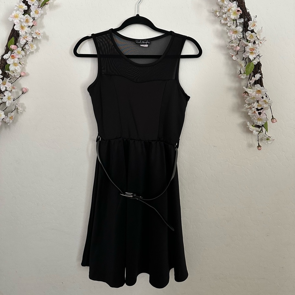 French Atmosphere Black Sheath Midi Dress